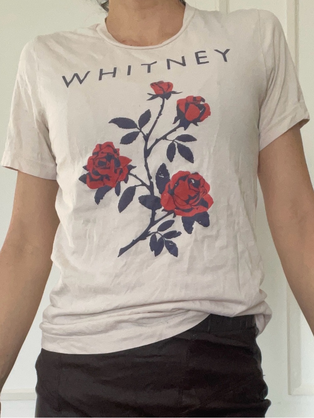 Bella Canvas Cream Tee with Red Rose Graphic, topshop, only and others
